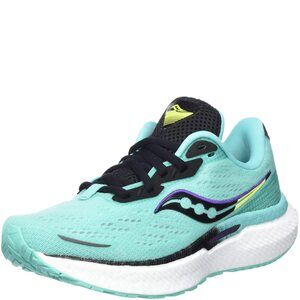 Saucony Women's Triumph 19 Running Shoe, Cool Mint/Acid, 6